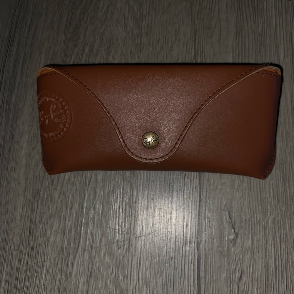Ray-Ban Brown Leather Glasses With Case